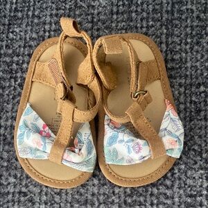 Old Navy Floral Tan Baby Sandals